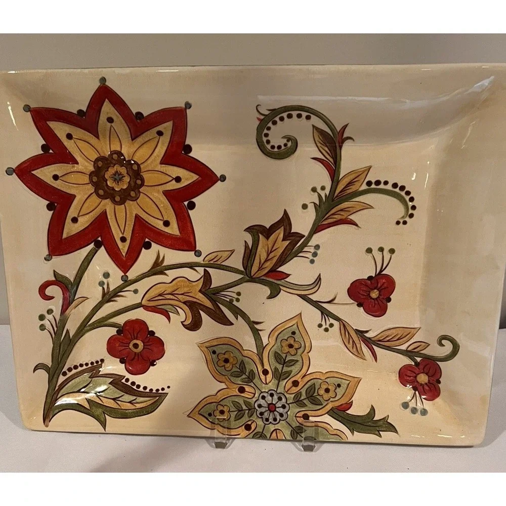 Pier 1 Rectangular Serving Platter Carynthum 16